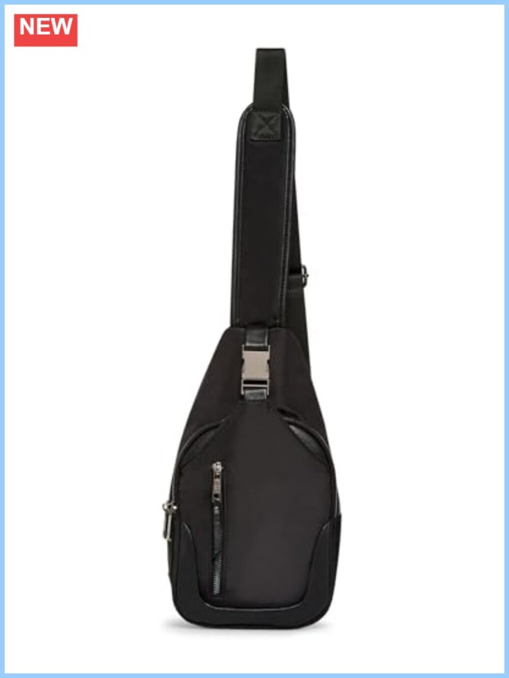 Nylon Sling Crossbody Bag Adjustable Strap Zipper Small